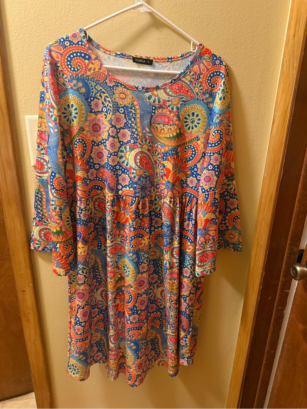 Izuria Multicolor Paisley Long Sleeve Dress